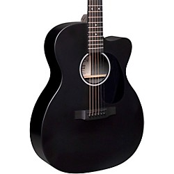 black acoustic guitar cutaway