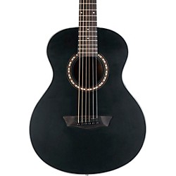 washburn black acoustic guitar