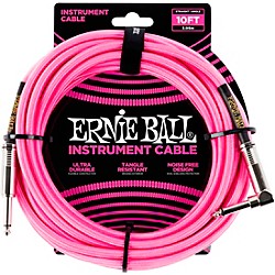 Ernie Ball 10 Straight/Angle Instrument Cable White