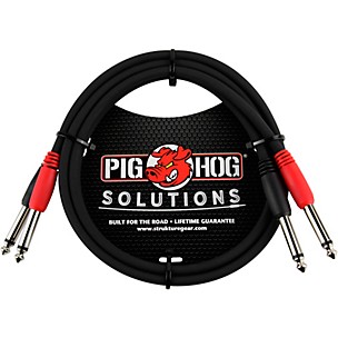 Pig Hog 1/4" - 1/4" Dual Cable