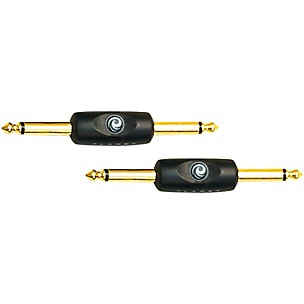 D'Addario 1/4" - 1/4" Male Mono Inline Adapter 2-Pack