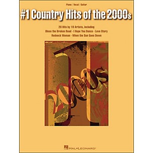 Hal Leonard #1 Country Hits Of The 2000s arranged for piano, vocal, and guitar (P/V/G)
