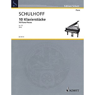 Schott 10 Piano Pieces, Op. 30 Schott Series Softcover Composed by Erwin Schulhoff Edited by Josef Bek