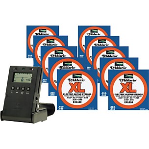 D'Addario 10 Sets XL110 Electric Guitar Strings with Free Chromatic Tuner