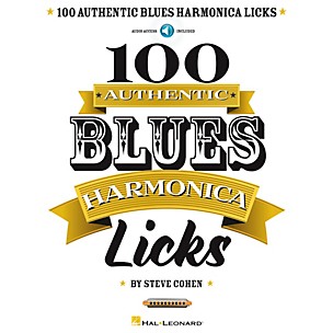 Hal Leonard 100 Authentic Blues Harmonica Licks Book/Online Audio