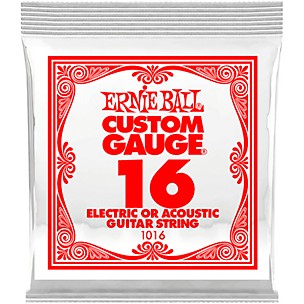 Ernie Ball 1016 .016GA Single Electric Guitar String
