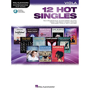 Hal Leonard 12 Hot Singles for Viola Instrumental Play-Along Book/ Audio Online