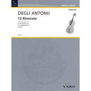Schott 12 Ricercate (Solo Cello) String Series