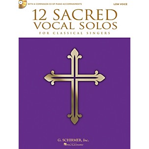 Hal Leonard 12 Sacred Vocal Solos - Low Voice And Piano - With A CD Of Piano Accompaniments