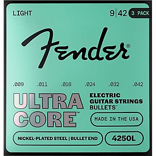 Fender 1250 UltraCore Electric Guitar Strings 3-Pack -
