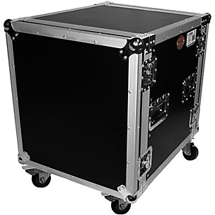 ProX 12U Space Amp Rack Mount ATA Flight Case 19" Depth w Casters