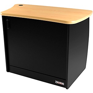 Omnirax 13-Rack Unit Right-Side Cabinet With Door for OmniDesk Suite - Maple