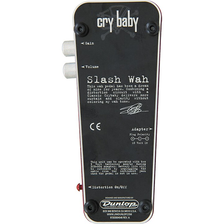 Dunlop SW95 Slash Cry Baby Wah Pedal | Music & Arts