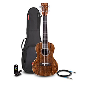 Cordoba 15TB-E Bocote Tenor Acoustic-Electric Ukulele Pack