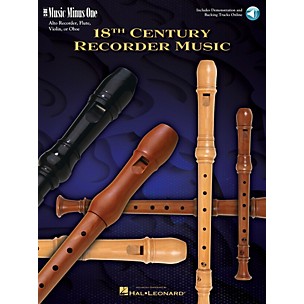 Music Minus One 18th Century Recorder Music (Deluxe 2-CD Set) Music Minus One Series Softcover with CD by Various