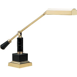 House of Troy #190M Polished Brass/Black Marble Grand Piano Lamp