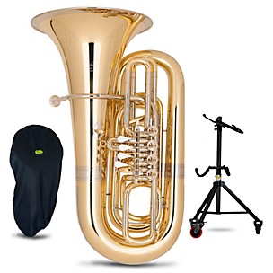 Miraphone 191 Series 4-Valve 5/4 BBb Tuba With Tuba Essentials Stand Pack