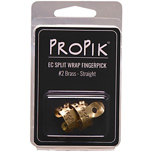 ProPik #2 Brass Straight EC Split Wrap Finger Pick