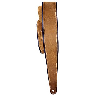 LM Products 2.5" Distressed Suede Guitar Strap with Rolled Edge