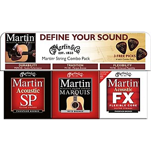 Martin 2009 Combo Sampler 3-Pack with 3 Free Picks