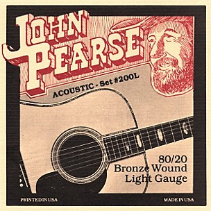 John Pearse 200L 80/20 Bronze Acoustic Guitar Strings