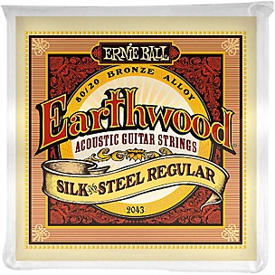 Ernie Ball 2043 Earthwood 80/20 Bronze Silk and Steel Acoustic Guitar Strings