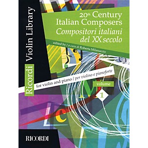 Ricordi 20th Century Italian Composers (Volume 1 Violin and Piano) MGB Series Softcover