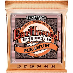 Ernie Ball 2144 Earthwood Phosphor Bronze Medium Acoustic Guitar Strings