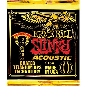 Ernie Ball 2154 Coated Slinky Medium Acoustic Guitar Strings