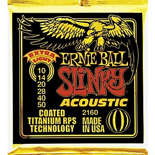 Ernie Ball 2160 Extra Light Coated Slinky Acoustic Guitar Strings