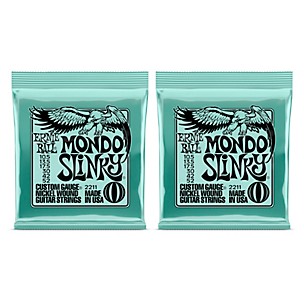 Ernie Ball 2211 Mondo Slinky Nickel Wound Electric Guitar Strings 2-Pack