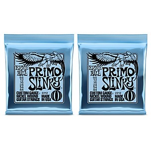 Ernie Ball 2212 Primo Slinky Nickel Wound Electric Guitar Strings 2-Pack