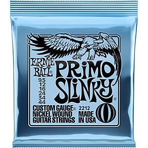 Ernie Ball 2212 Primo Slinky Nickel Wound Electric Guitar Strings Gauges