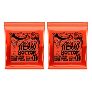 Ernie Ball 2215 Nickel Wound Skinny Top/Heavy Bottom Electric Guitar Strings 2-Pack