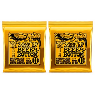 Ernie Ball 2216 Skinny Top/Beefy Bottom Nickel Wound Electric Guitar Strings 2-Pack