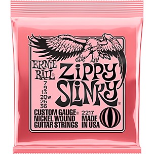 Ernie Ball 2217 Zippy Slinky Nickel Wound Electric Guitar Strings 7-36