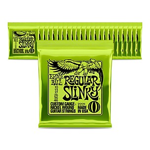 Ernie Ball 2221 Nickel Regular Slinky Electric Guitar Strings - 24 Pack