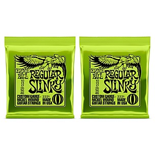 Ernie Ball 2221 Regular Slinky Nickel Wound Electric Guitar Strings 2-Pack