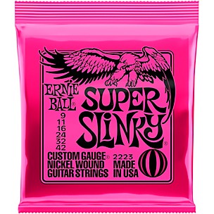 Ernie Ball 2223 Super Slinky Nickel Wound Electric Guitar Strings - (9-42)