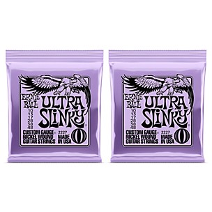 Ernie Ball 2227 Ultra Slinky Nickel Wound Electric Guitar Strings 2-Pack