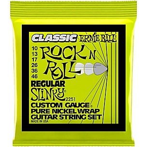 Ernie Ball 2251 Regular Slinky Classic Rock and Roll Pure Nickel Wrap Electric Guitar Strings