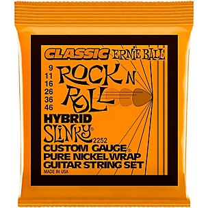 Ernie Ball 2252 Classic Pure Nickel Hybrid Slinky Electric Guitar Strings