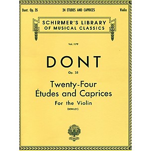 G. Schirmer 24 Etudes And Caprices for The Violin Op 35 By Dont