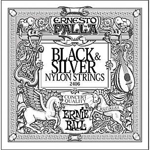 Ernie Ball 2406 Ernesto Palla Nylon Black and Silver Classical Acoustic Guitar Strings