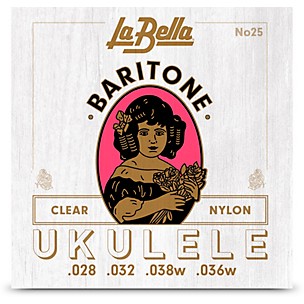 LaBella 25 Baritone Clear Nylon Ukulele Strings