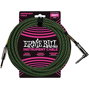 Ernie Ball 25 FT Straight to Angle Instrument Cable