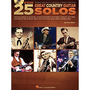 Hal Leonard 25 Great Country Guitar Solos (Book/Online Audio)