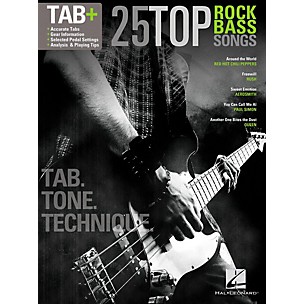Hal Leonard 25 Top Rock Bass Songs - Tab. Tone. & Technique. (Tab+)