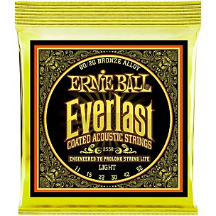 Ernie Ball 2558 Everlast 80/20 Bronze Light Acoustic Guitar Strings