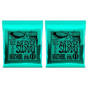 Ernie Ball 2626 Nickel Wound Not Even Slinky Drop Tuning Electric Guitar Strings 2-Pack